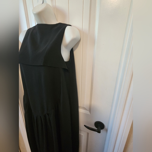 COS Black Maxi/Midi Dress Front Lapel at Neck Size 2 | Like New - Picture 3 of 9